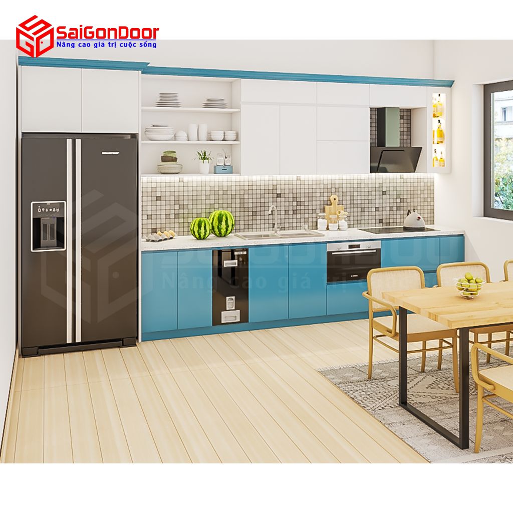 គ្រឿងសង្ហារឹមផ្ទះបាយ nhựa តៃវ៉ាន់ Full trần chữ I