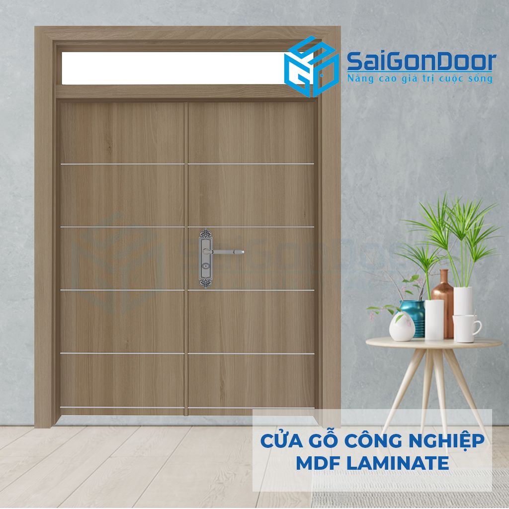 ទ្វារឈើឧស្សាហកម្ម MDF LAMINATE 2P1R10s FIX