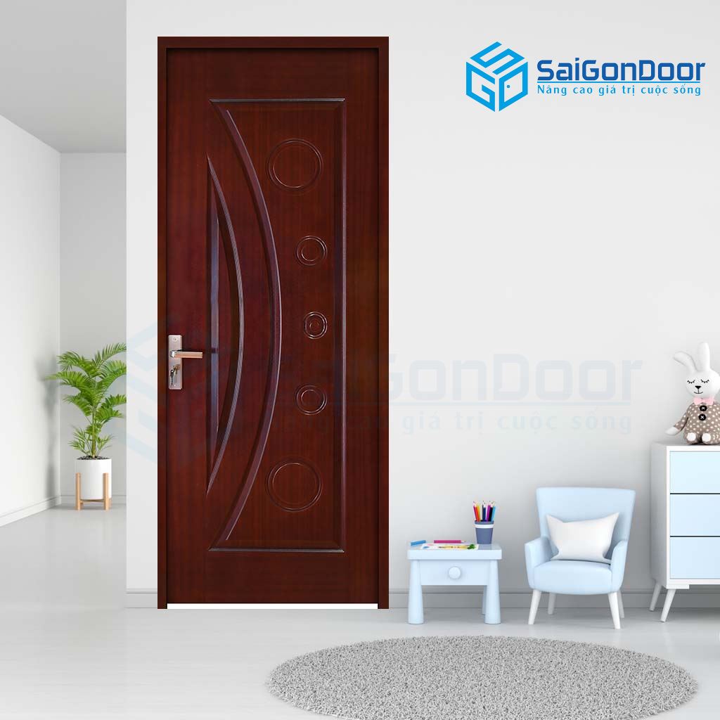ទ្វារឈើប្រណីត SAIGONDOOR HDF Veneer 1K-Cam xe