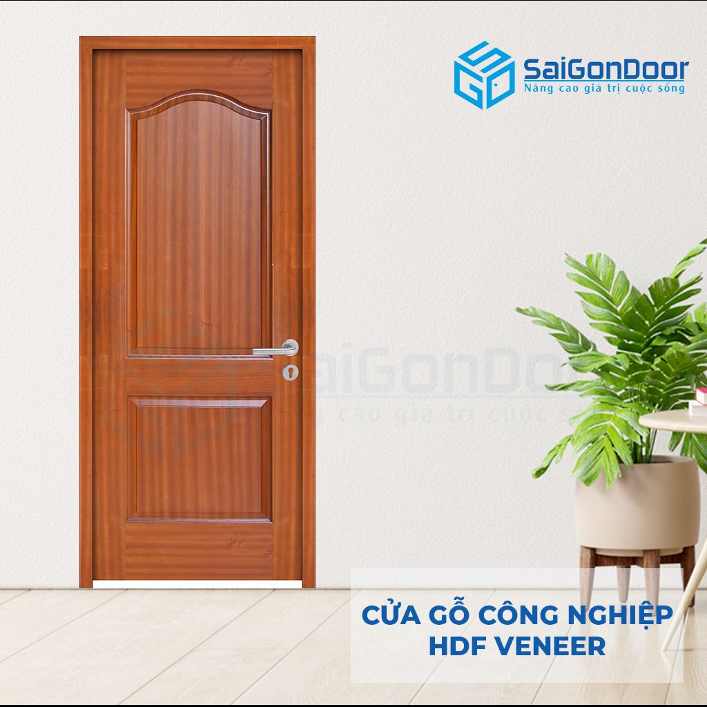 ទ្វារឈើឧស្សាហកម្ម HDF Veneer 2A-sapele