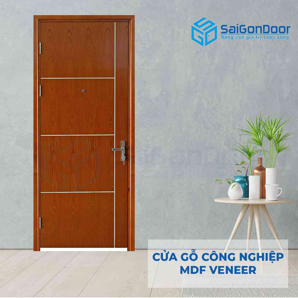 ទ្វារឈើឧស្សាហកម្ម MDF Veneer P1R4b Cam xe