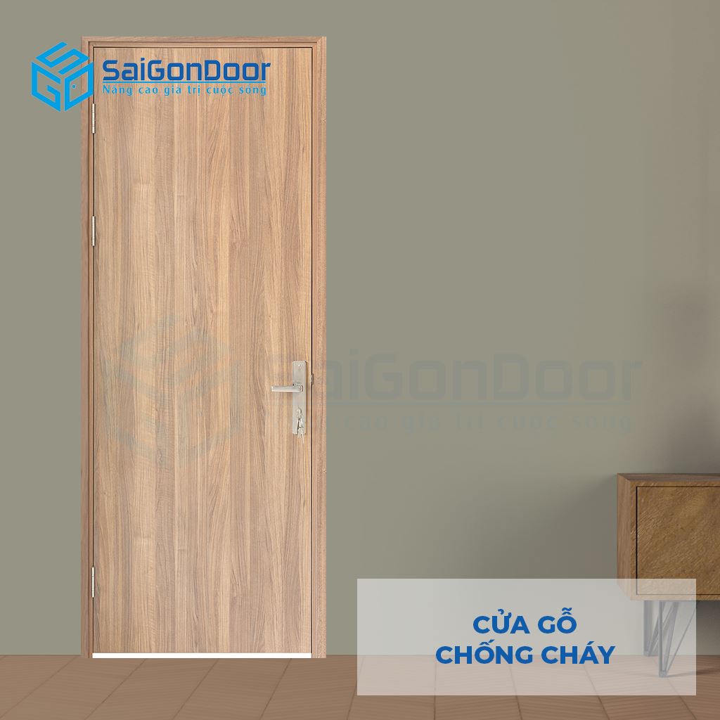 ទ្វារឈើសម្រាប់ការពារភ្លើង GCC MDF Melamine P1