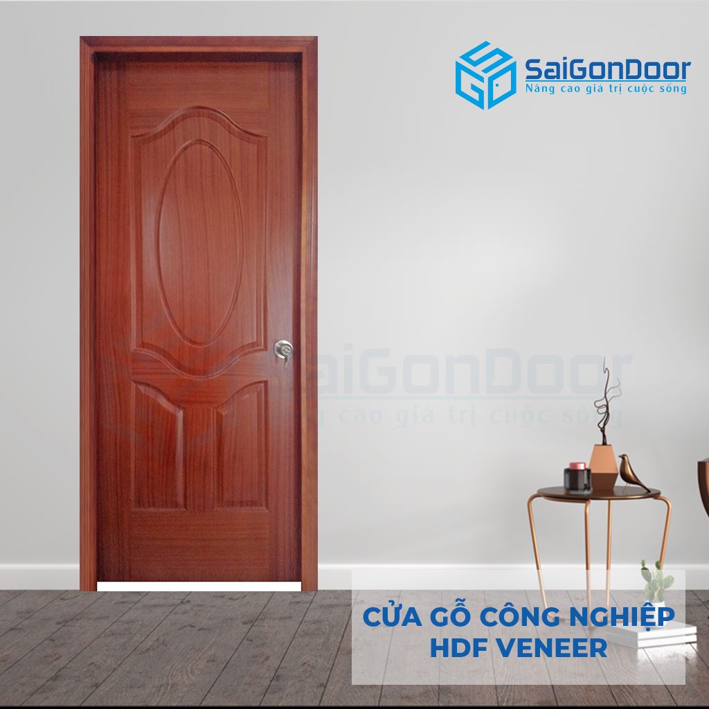 ទ្វារឈើឧស្សាហកម្ម HDF Veneer 3A cam xe