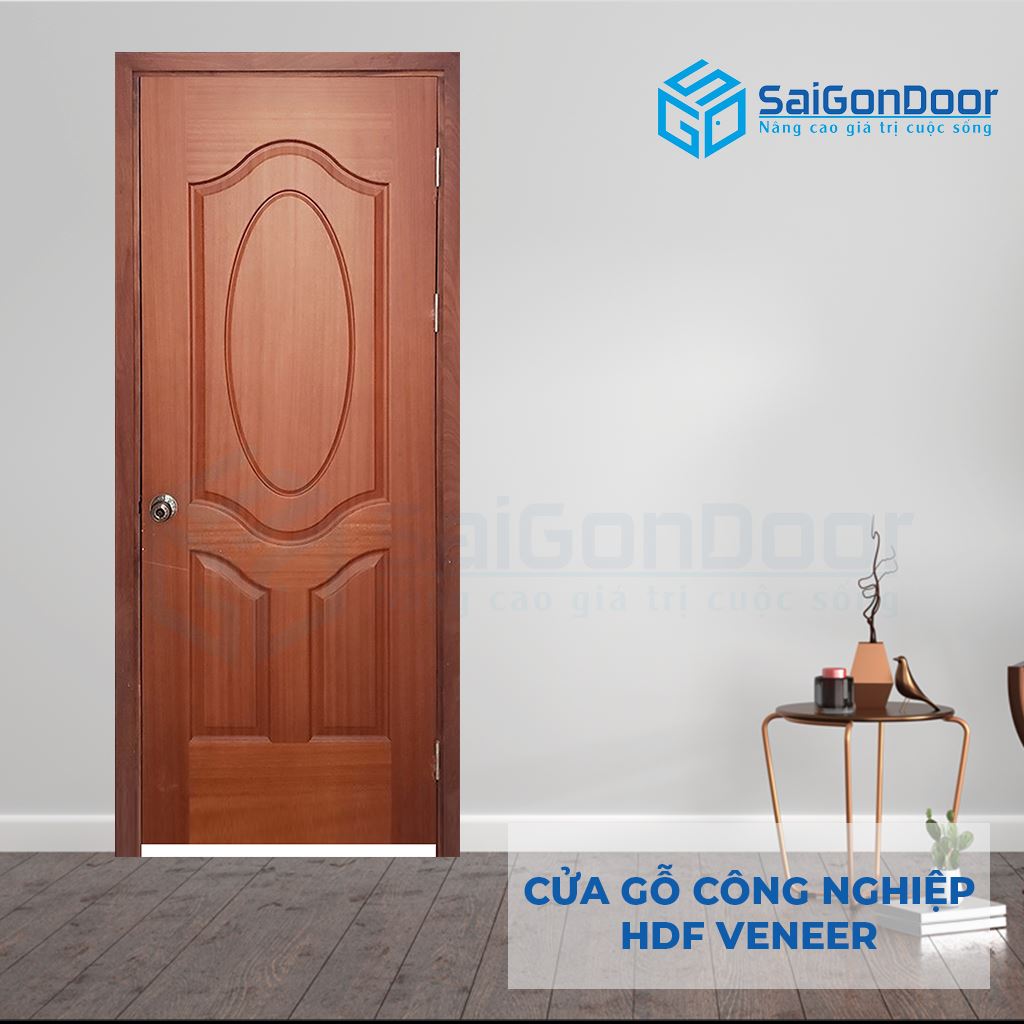ទ្វារឈើឧស្សាហកម្ម HDF Veneer 3A xoan dao