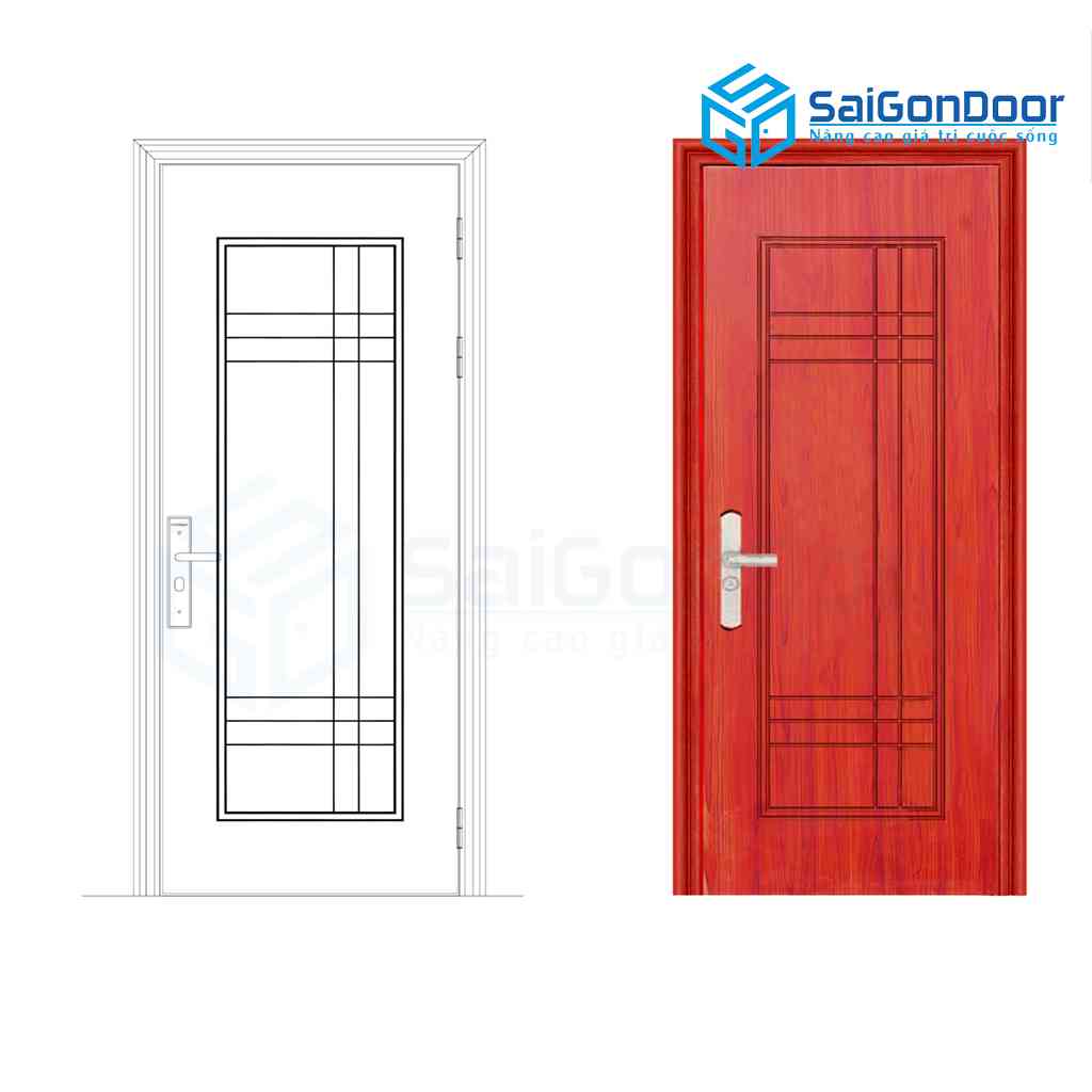 ទ្វារដែកថ្នាំកូតគ្រាប់ឈើ SGD GS1H19