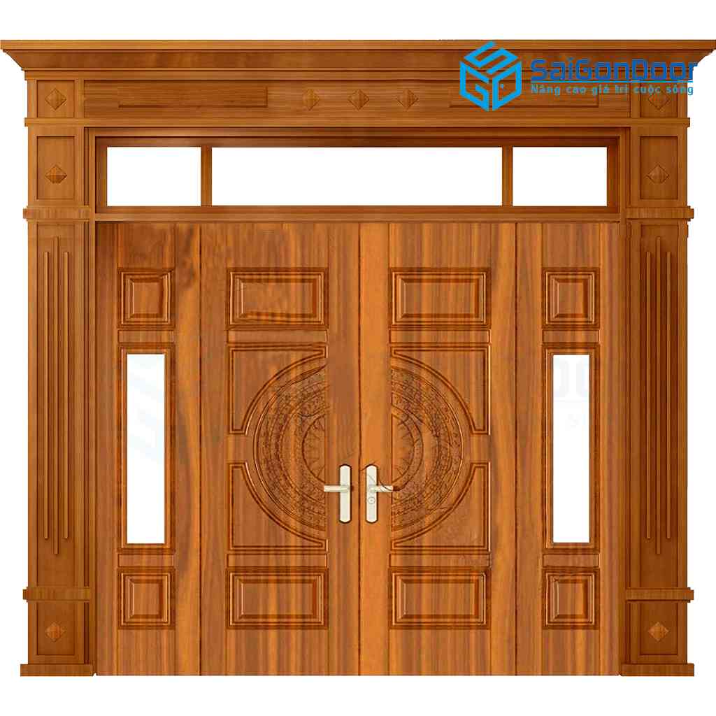 ទ្វារដែកថ្នាំកូតគ្រាប់ឈើ SGD GS4H15H8K mau vang
