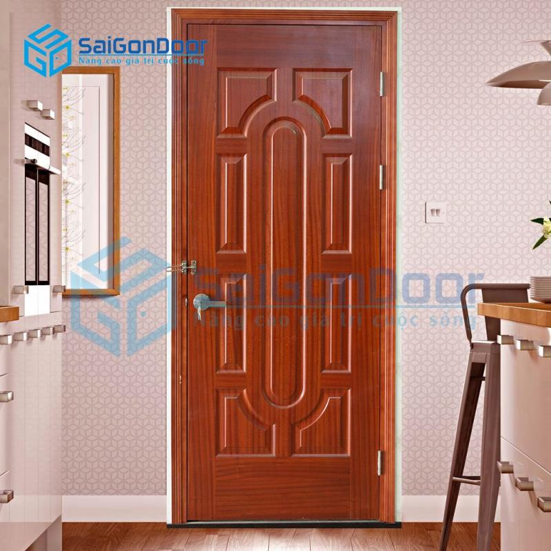 ទ្វារឈើ HDF VENEER V019-SAPELE