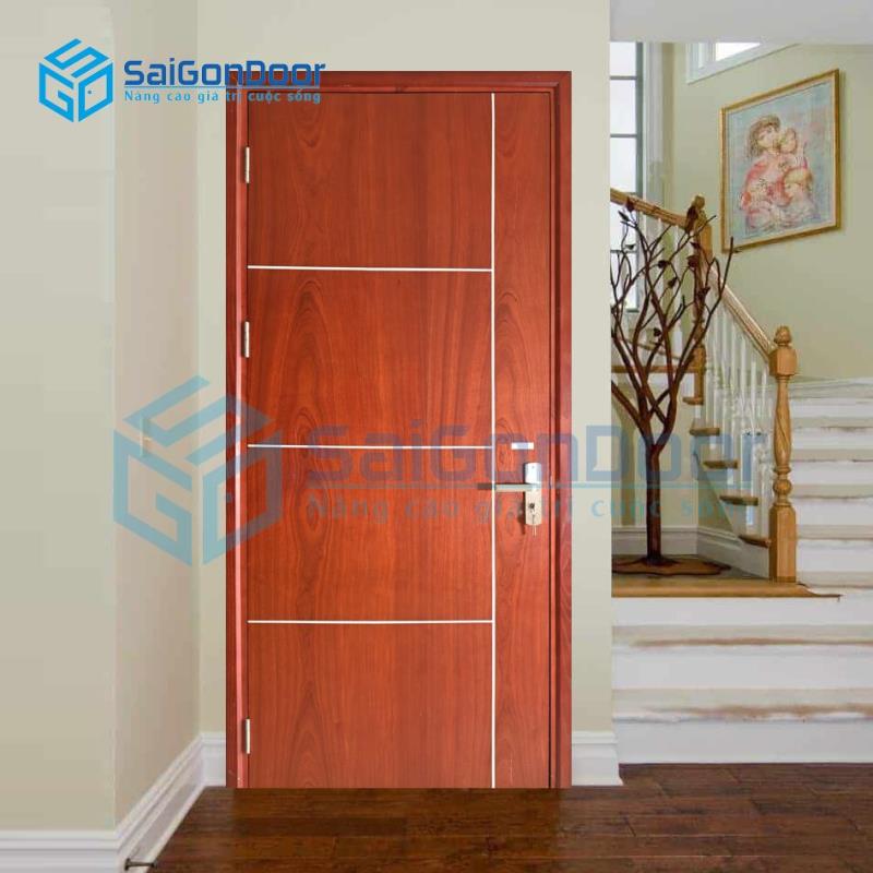 ទ្វារឈើ MDF Veneer P1R4b-Sapele