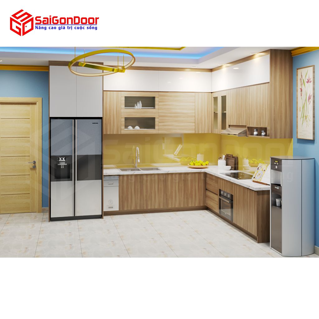 គ្រឿងសង្ហារឹមផ្ទះបាយ kịch trầ chữ L