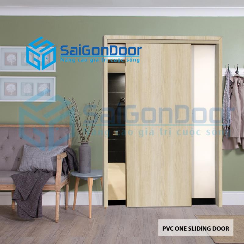 ទ្វារផ្លាស្ទិច ABS កូរ៉េ PVC One Sliding Door