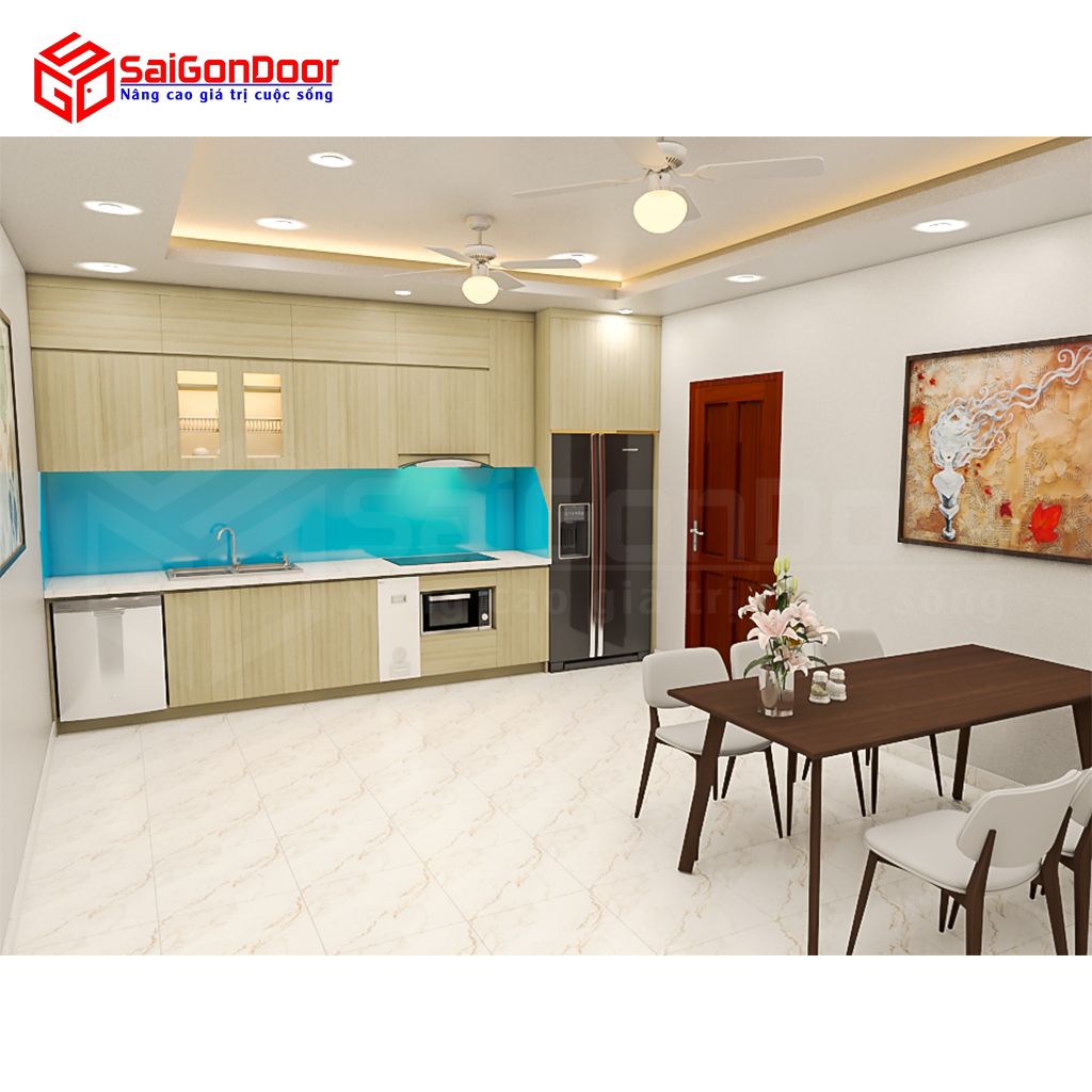 គ្រឿងសង្ហារឹមផ្ទះបាយ Full trần tủ lạnh
