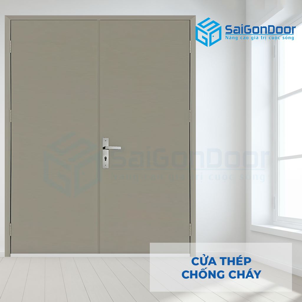 Mẫu Cửa chống cháy thép 2P1
