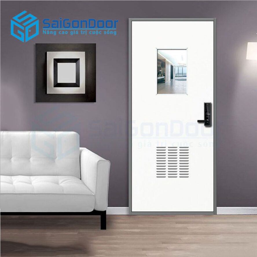 Mẫu cửa thép chống cháy Hàn Quốc Glass - EGI - S